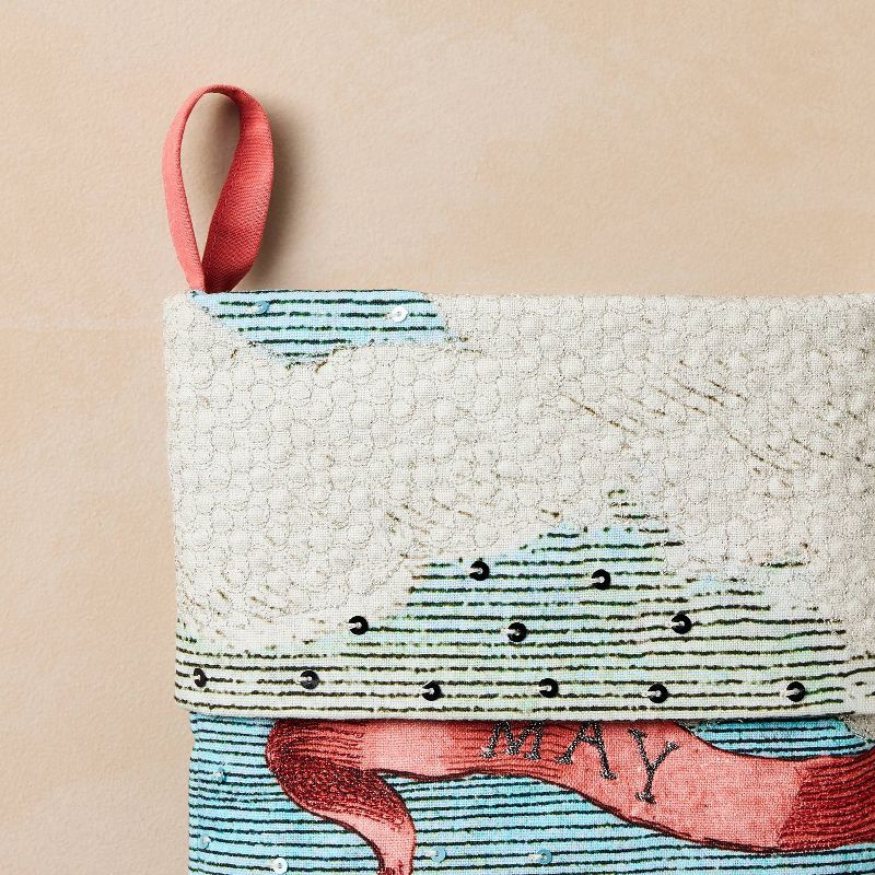 slide 3 of 4, John Derian for Target "May Your Days Be Merry" Stocking, 1 ct