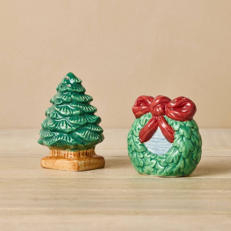 slide 1 of 3, John Derian for Target 2pc Stoneware Figural Salt and Pepper Shaker Set, 2 ct