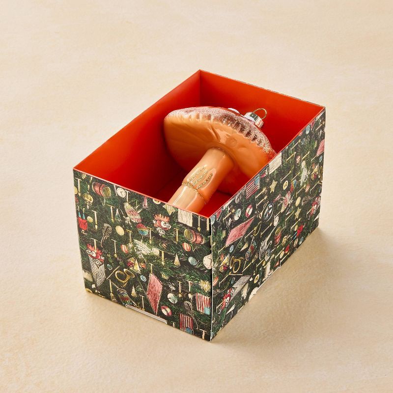 slide 3 of 3, John Derian for Target Glass Mushroom Ornament, 1 ct