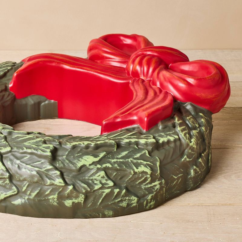 slide 4 of 5, John Derian for Target 16" Wreath with Bow Lit Blow Mold, 1 ct