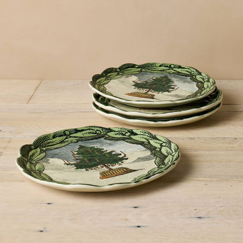slide 3 of 3, John Derian for Target Stoneware 4pk Appetizer Plates, 4 ct