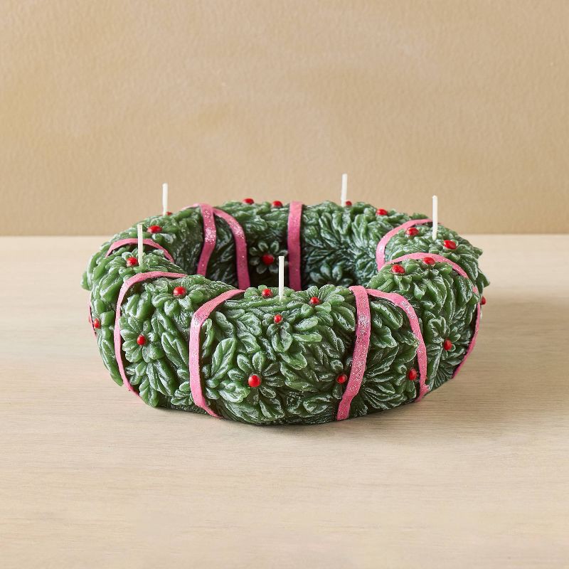 slide 3 of 4, John Derian for Target 5 Wick Wreath Candle, 1 ct