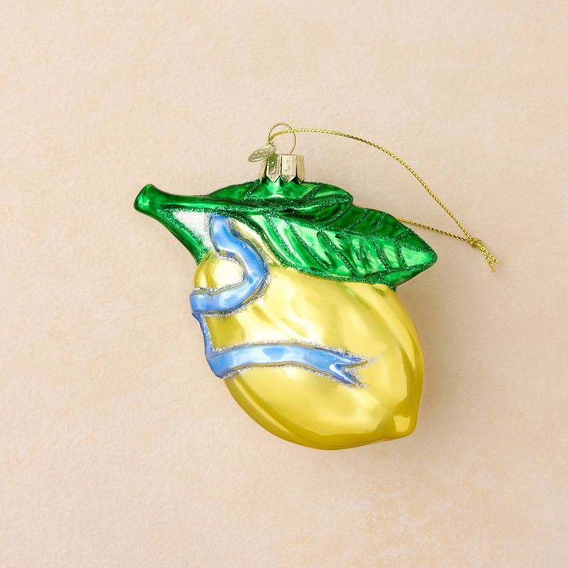 slide 1 of 3, John Derian for Target Glass Lemon Ornament, 1 ct