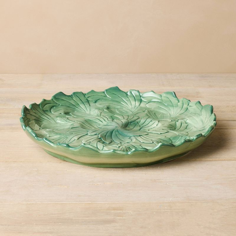 slide 3 of 3, John Derian for Target Stoneware Leaf Serve Platter, 1 ct