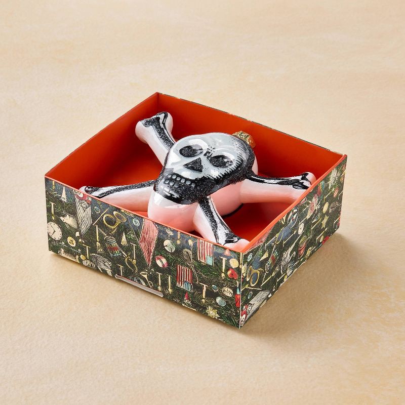 slide 3 of 4, John Derian for Target Glass Skull Ornament, 1 ct