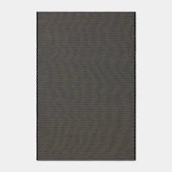 4'x6' Micro Dash Rectangular Woven Outdoor Area Rug Heathered Black - Room Essentials™
