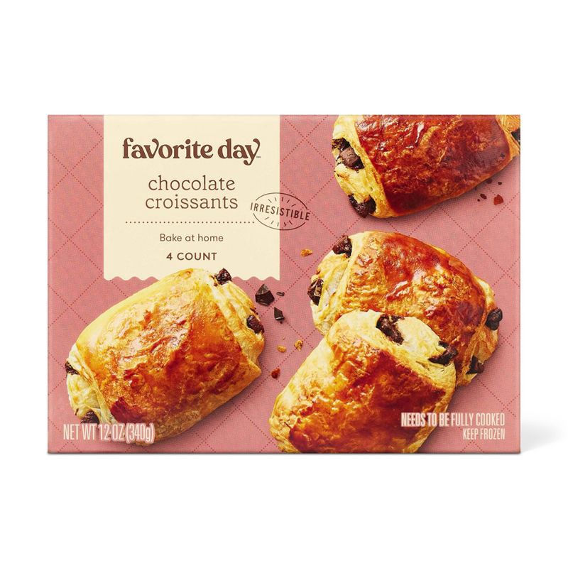 slide 1 of 4, Frozen Chocolate Croissant - 12oz/4ct - Favorite Day™, 4 ct; 12 oz