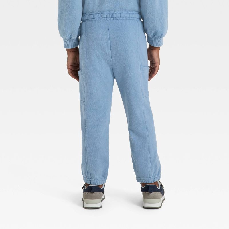 slide 2 of 3, Toddler Boys' Washed French Terry Jogger Pants - Cat & Jack™ Blue 5T, 1 ct