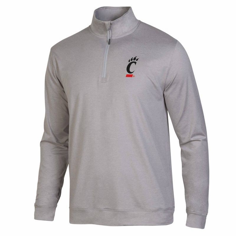 slide 1 of 3, NCAA Cincinnati Bearcats Men's 1/4 Zipped Pullover - M: Lightweight Mock Turtle Neck, 1 ct