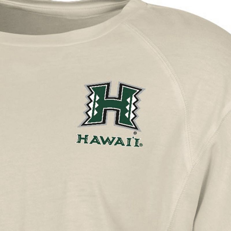 slide 3 of 3, NCAA Hawaii Rainbow Warriors Women's Long Sleeve Cream T-Shirt - S, 1 ct
