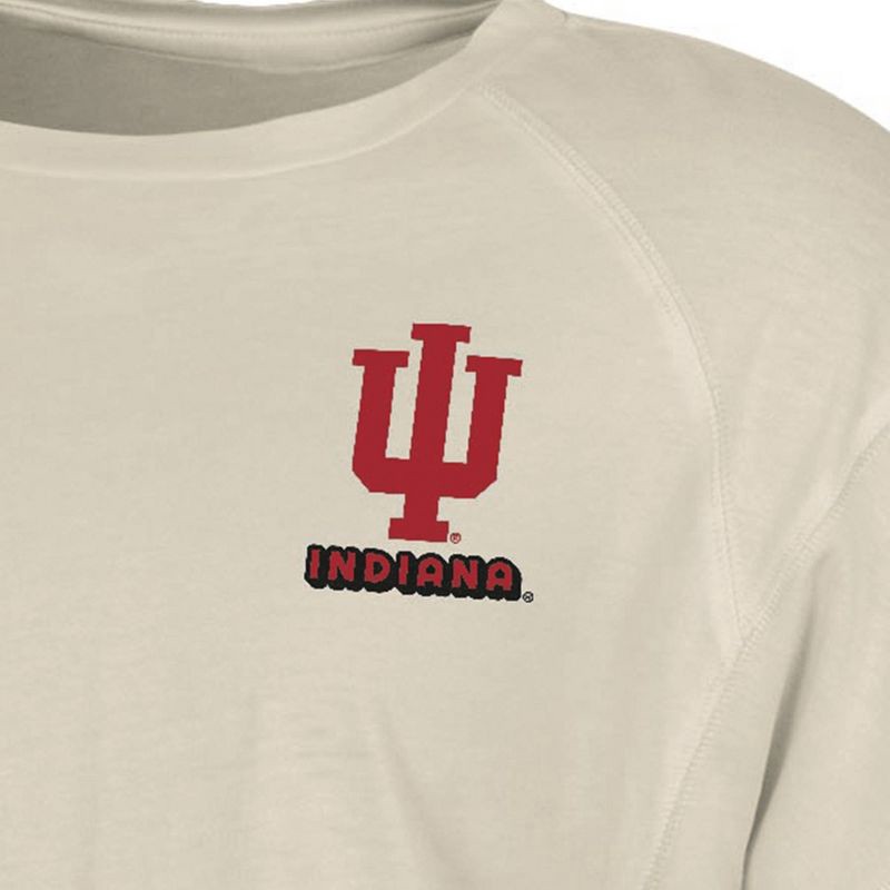 slide 3 of 3, NCAA Indiana Hoosiers Women's Long Sleeve Cream T-Shirt - L, 1 ct