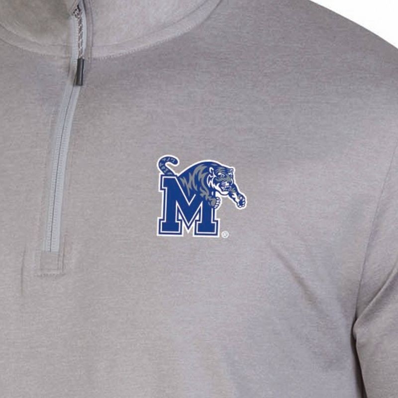 slide 3 of 3, NCAA Kansas Jayhawks Men's 1/4 Zipped Pullover - M: Lightweight Polyester-Spandex Jersey, 1 ct