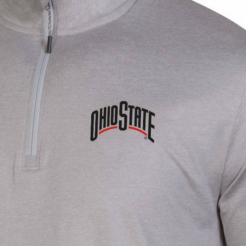 slide 3 of 3, NCAA Ohio State Buckeyes Men's 1/4 Zipped Pullover - L, 1 ct