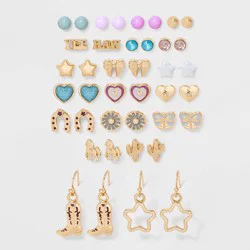 Girls' 20pk Western Earring Set - Cat & Jack™