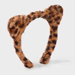 Girls' Leopard Printed Faux Fur Headband - Cat & Jack™