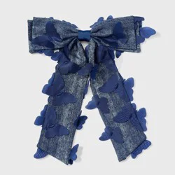 Girls' 3D Butterfly Bow Hair Clip - Cat & Jack™ Navy Blue