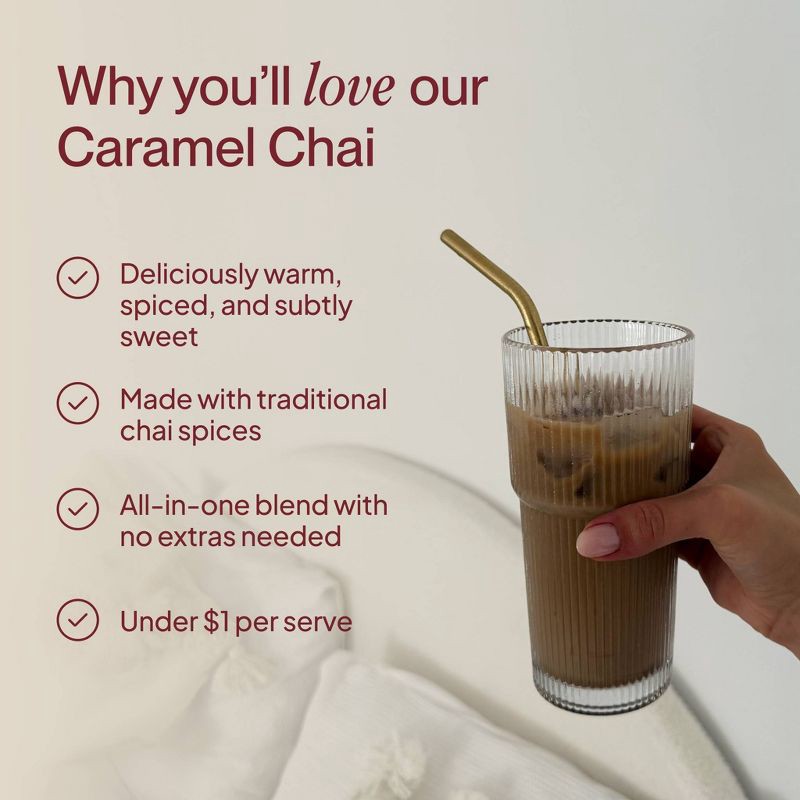 slide 3 of 6, Morning Made Caramel Blend Chai Latte - 2.16oz/12ct, 2.16 oz, 12 ct