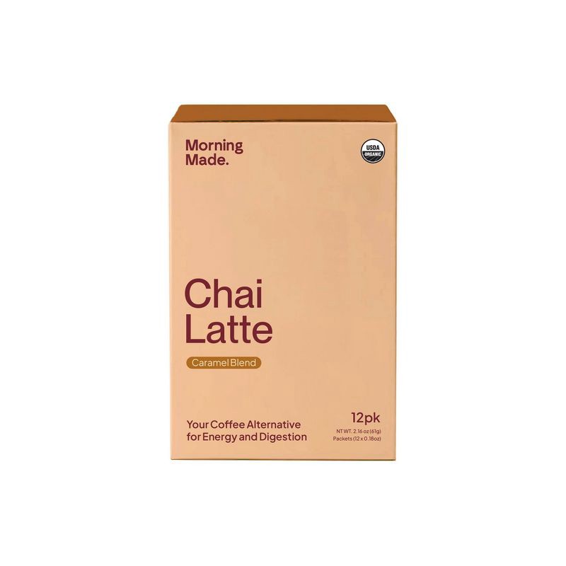 slide 1 of 6, Morning Made Caramel Blend Chai Latte - 2.16oz/12ct, 2.16 oz, 12 ct