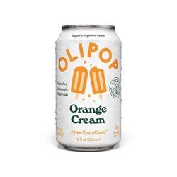 OLIPOP 9g Fiber Prebiotic Soda Orange Cream - 12 fl oz Can