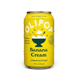 OLIPOP Banana Cream Prebiotic Soda - 12oz