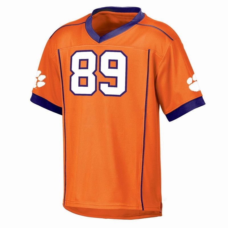 slide 1 of 3, NCAA Clemson Tigers Boys' Jersey - XS, 1 ct