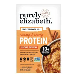 purely elizabeth. Maple Cinnamon Roll Protein Oatmeal - 8.3oz/5ct