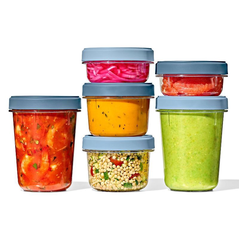 slide 1 of 9, OXO 12pc Twist and Stack Food Storage Container Set, 12 ct