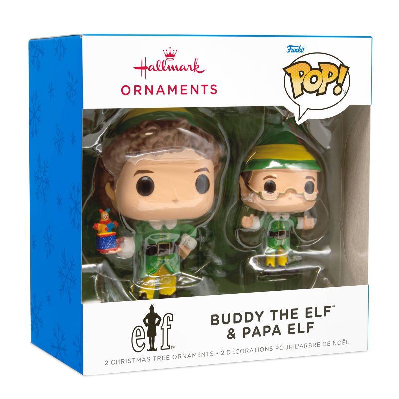 slide 1 of 1, Hallmark Resin Figural Pop and Buddy and Papa Elf, 1 ct