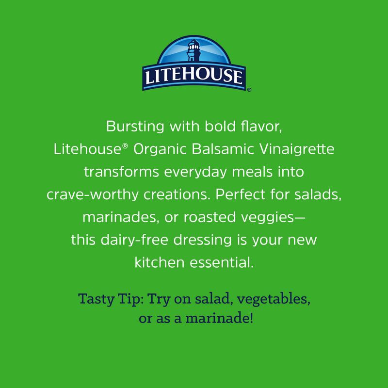 slide 5 of 7, Litehouse Organic Balsamic Vinaigrette Dressing - 11.25 fl oz, 11.25 fl oz
