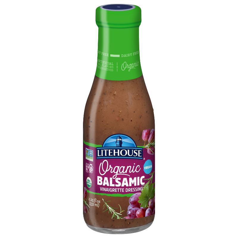 slide 1 of 7, Litehouse Organic Balsamic Vinaigrette Dressing - 11.25 fl oz, 11.25 fl oz