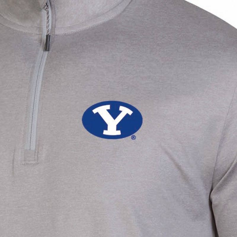 slide 3 of 3, NCAA BYU Cougars Men's 1/4 Zipped Pullover - S, 1 ct