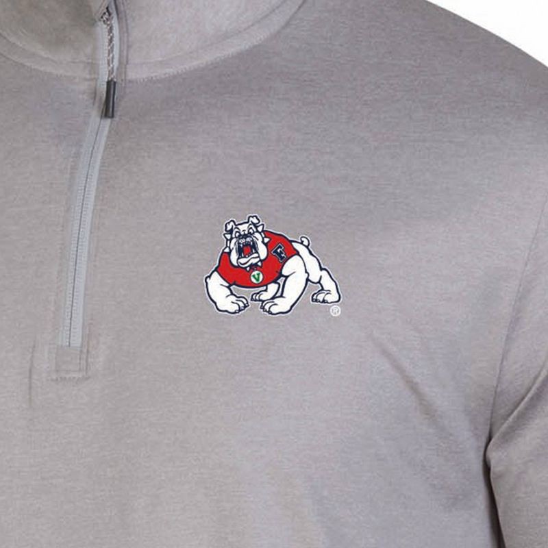 slide 3 of 3, NCAA Fresno State Bulldogs Men's 1/4 Zipped Pullover - M: Lightweight Mock Turtle Neck, 1 ct