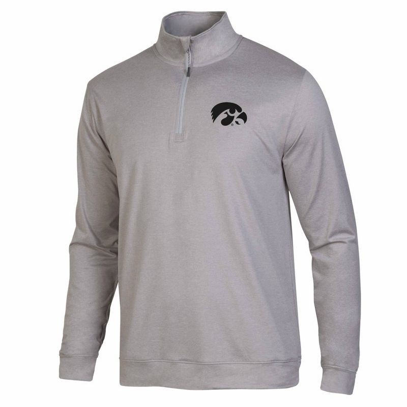 slide 1 of 3, NCAA Iowa Hawkeyes Men's 1/4 Zipped Pullover - L, 1 ct