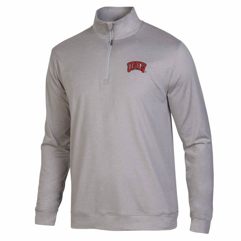 slide 1 of 3, NCAA UNLV Rebels Men's 1/4 Zipped Pullover - M: Lightweight Mock Turtle Neck Jersey, 1 ct