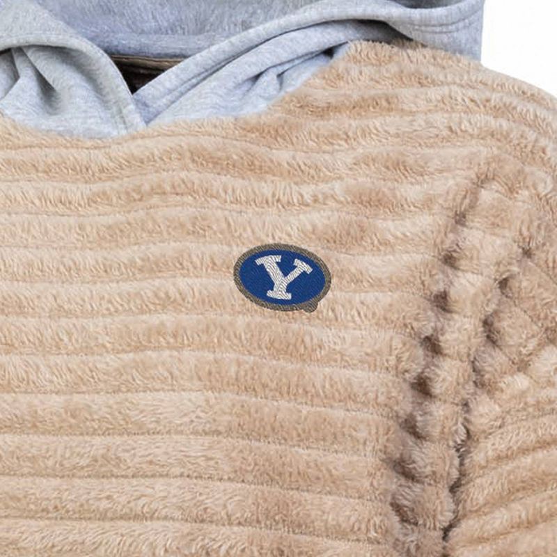 slide 3 of 3, NCAA BYU Cougars Women's Oatmeal Fashion Hooded Sweatshirt - S, 1 ct