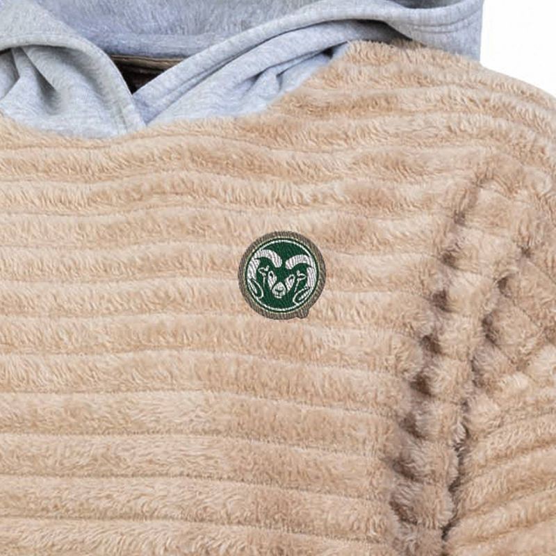 slide 3 of 3, NCAA Colorado State Rams Women's Oatmeal Fashion Hooded Sweatshirt - M: Lightweight Pullover, Front Pocket, 1 ct