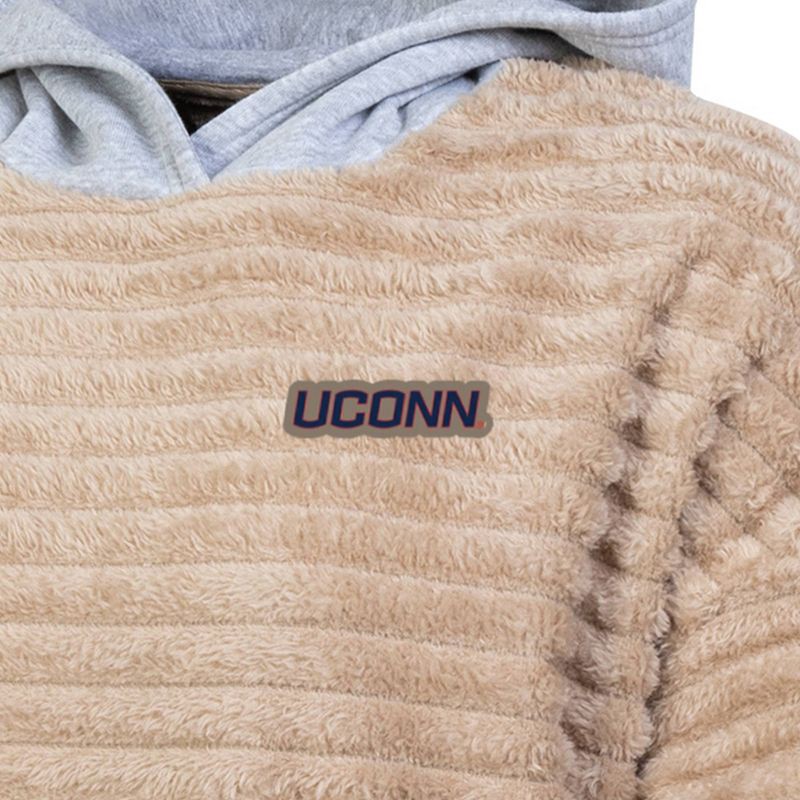 slide 3 of 3, NCAA UConn Huskies Women's Oatmeal Fashion Hooded Sweatshirt - S, 1 ct