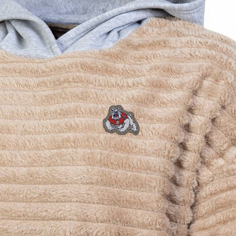slide 3 of 3, NCAA Fresno State Bulldogs Women's Oatmeal Fashion Hooded Sweatshirt - M: Polyester Pullover, Front Pocket, Long Sleeve, 1 ct