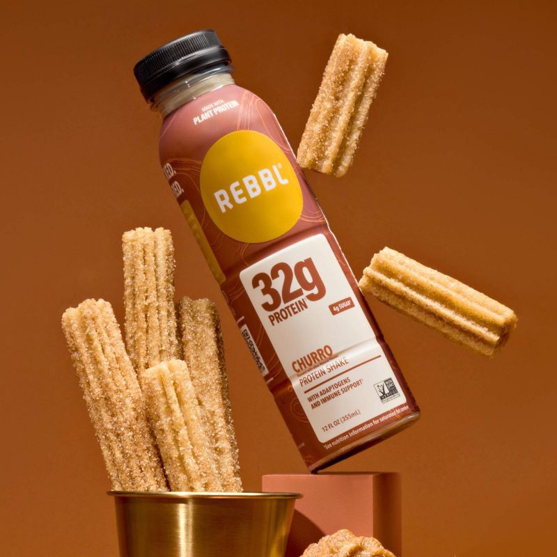 slide 4 of 5, REBBL Churro Protein Shake - 12 fl oz, 12 fl oz