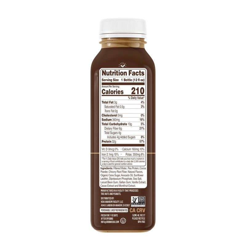 slide 2 of 5, Koia Elite Chocolate 32g Protein Plant-Based Shake - 12oz, 32 gram, 12 oz