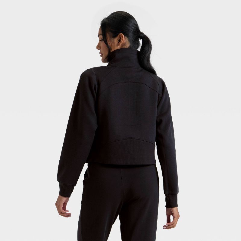 slide 4 of 5, Women's Active Comfort 1/2 Zip Pullover Sweatshirt - All In Motion™ Black XL, 1 ct