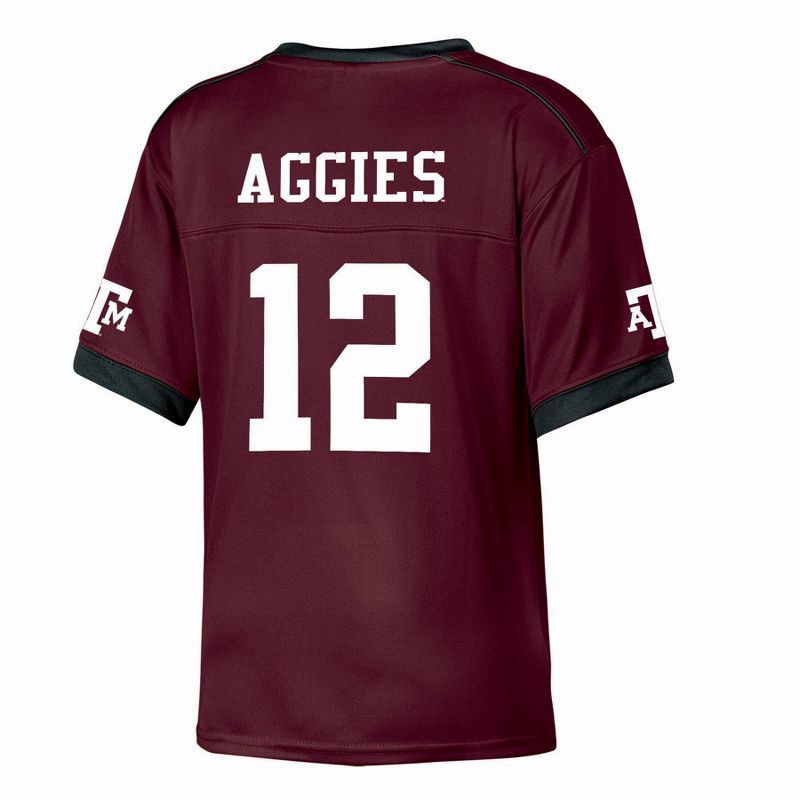 slide 2 of 3, NCAA Texas A&M Aggies Boys' Jersey - M: Fit, V Neck, Short Sleeve, 1 ct