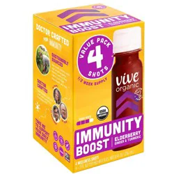 Vive Organic Immunity Boost Elderberry Wellness Shots - 8 fl oz/4pk