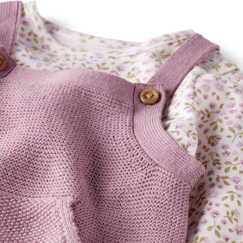 slide 4 of 6, Little Planet By Carter's Organic Baby Girls' 2pc Sweater Overalls Set - Pink 18M, 2 ct