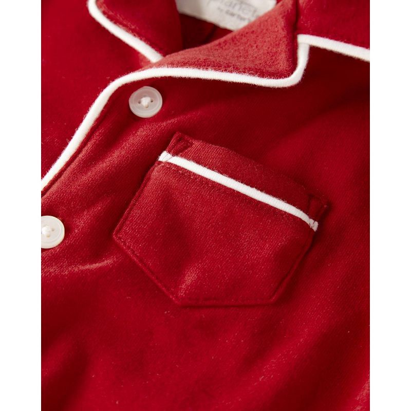 slide 2 of 3, Little Planet By Carter's Organic Baby Pajama Jumpsuit - Red 3M, 1 ct
