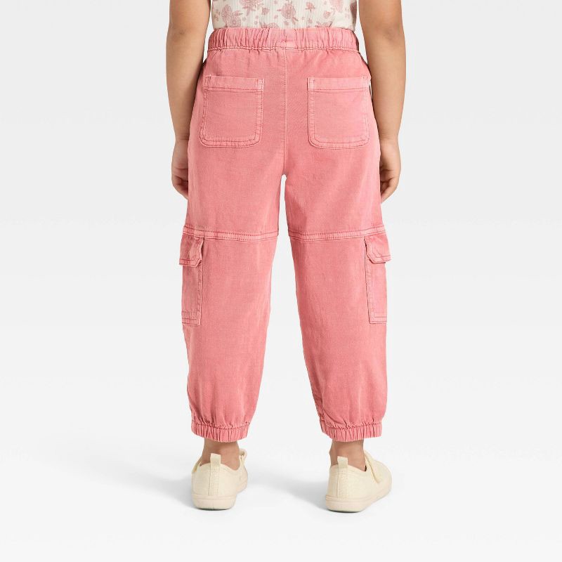 slide 2 of 3, Toddler Girls' Cargo Jogger Pants - Cat & Jack™ Dark Mauve 18M, 1 ct