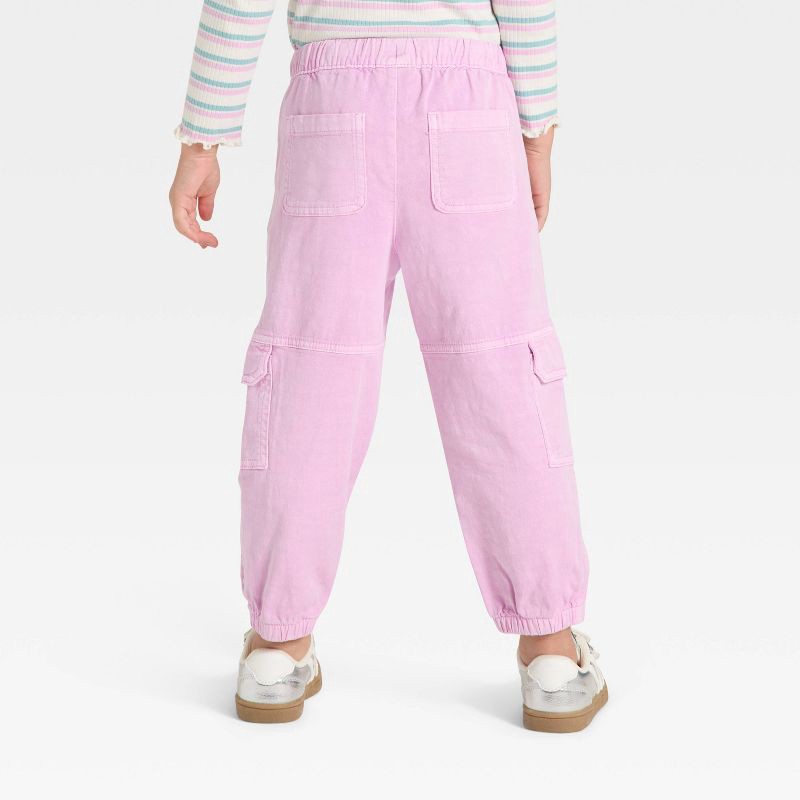 slide 3 of 3, Toddler Girls' Cargo Jogger Pants - Cat & Jack™ Lavender Mauve 4T, 1 ct