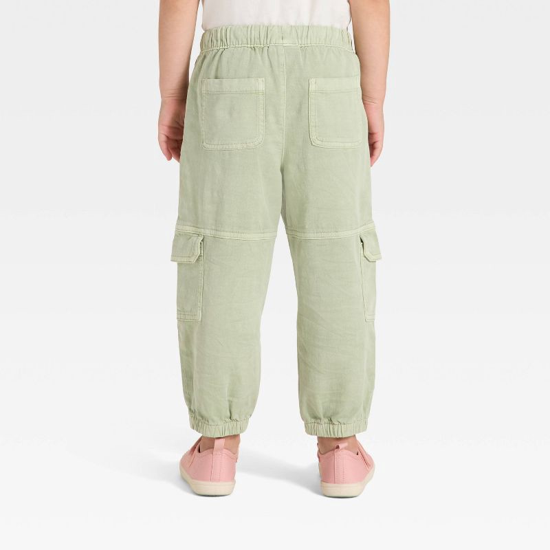 slide 2 of 3, Toddler Girls' Cargo Jogger Pants - Cat & Jack™ Green 3T, 1 ct