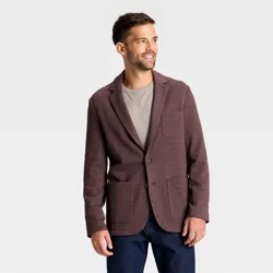 Men's Comfort Wear Knit Blazer - Goodfellow & Co™ Black Raspberry S