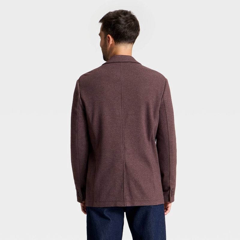 slide 2 of 3, Men's Comfort Wear Knit Blazer - Goodfellow & Co™ Black Raspberry L, 1 ct